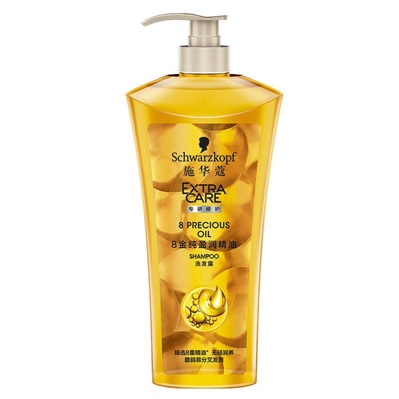 施华蔻(Schwarzkopf)8金纯盈润精油洗发露600ml(洗发水针对干枯脆弱易分叉发质)