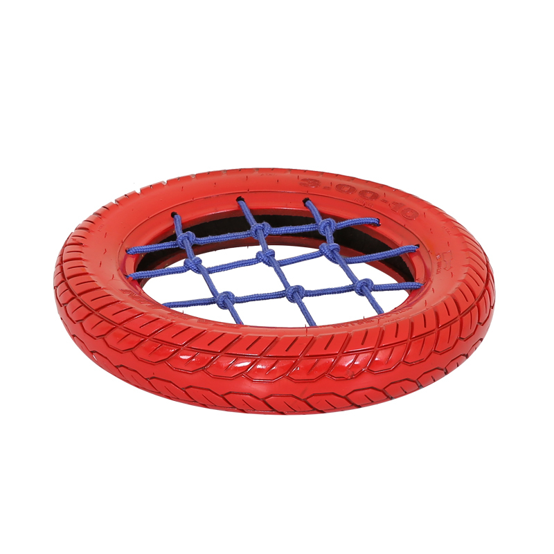 上漆小轮胎红色幼儿园彩色橡胶真轮胎带网感统训练体育器材儿童户外