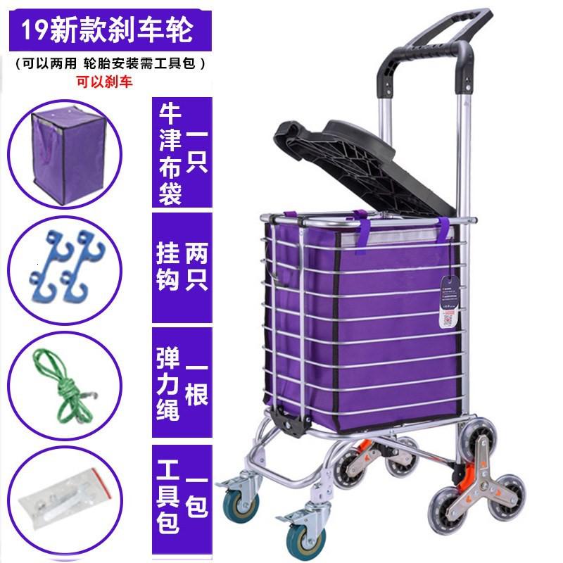 购物车买菜小拉车爬楼手推车折叠便携拉杆车拖车铝合金家用 三维工匠 二轮加盖款可坐旗舰款_307