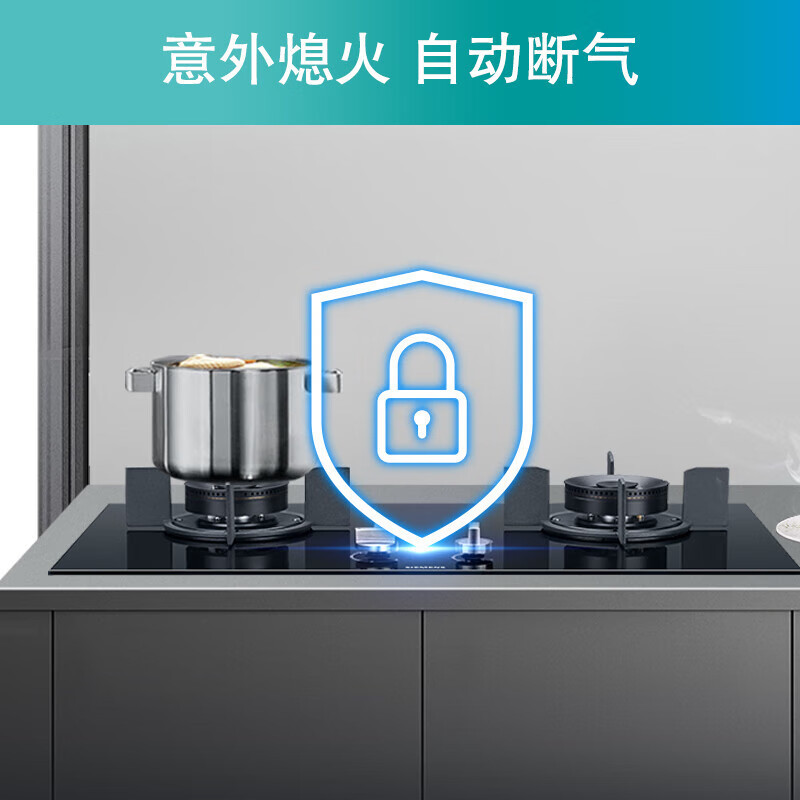 西门子(SIEMENS)ER9SF231MP 5.2KW 旺火爆炒 全铜炉头 高效大火力 燃气灶蒸饭柜高清大图