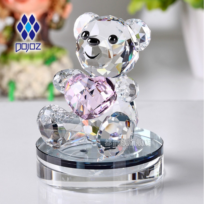 车内饰品摆件水晶小熊汽车香水座摆件车上装饰品汽车用品车载香水