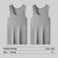花花公子纯棉男士背心男款夏季全棉男生运动吸汗白色内穿打底穿运 XXXL 2件装100%棉灰色+灰色