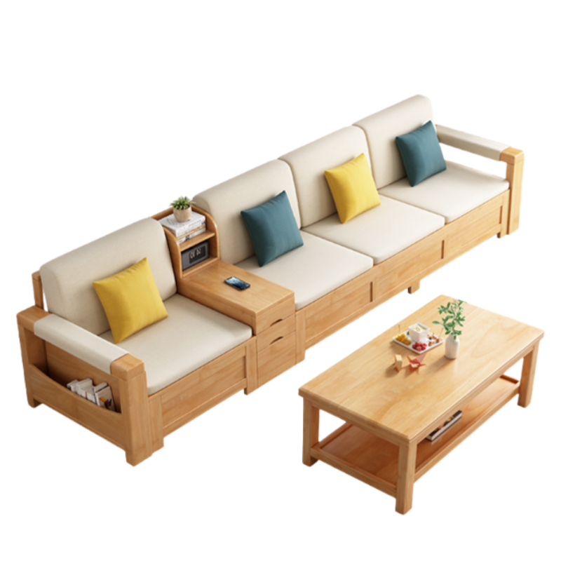 智叶舟沙发组合310*73*83cm+茶几套高清大图