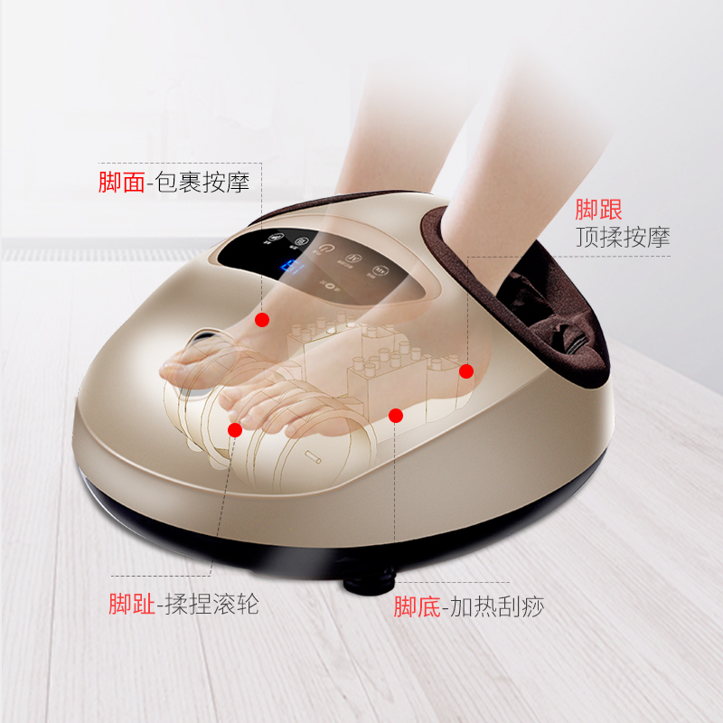 秝客(lefeke)足疗机RL-9916 德国足疗机脚底足底按摩器足部脚底家用自动揉捏 温感热敷气压按摩 电加热疗法