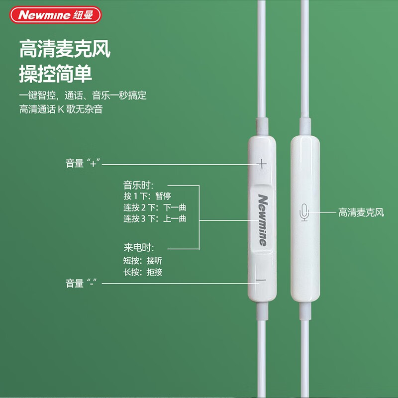 纽曼 TP06S Type-C有线耳机高清大图