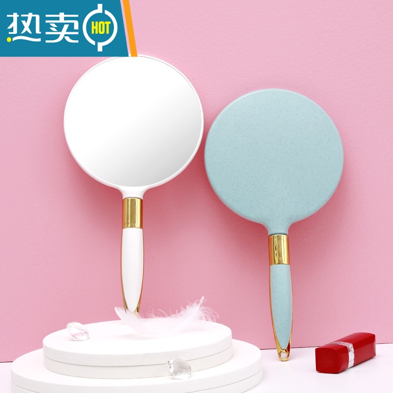 敬平化妆镜子led带灯折叠宿舍台式美妆小镜子桌面便携随身化妆镜学生 方镜3档单色光[充电款2000MA]便携式用镜高清大图