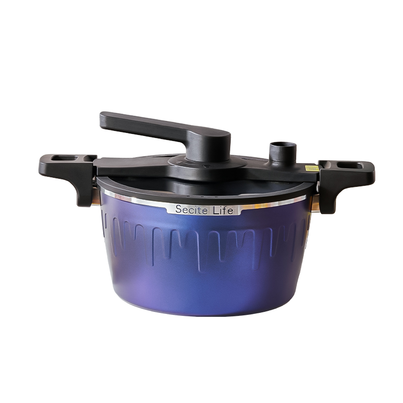 新思特 国潮宝石蓝系列-微压锅WY-A不粘锅多功能微压锅汤锅压力锅家用高压锅电磁炉通用燃气高清大图