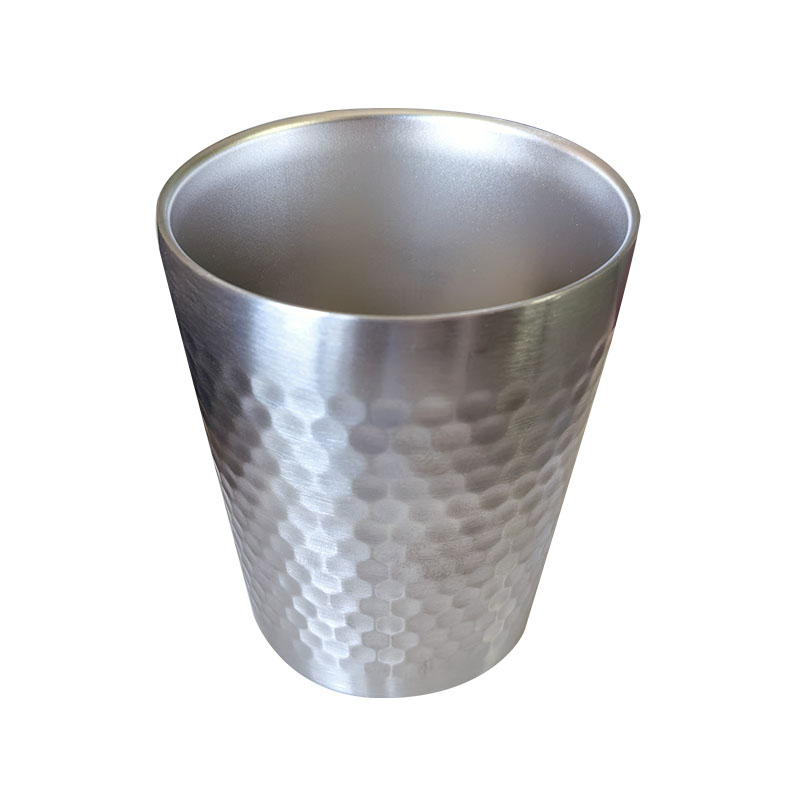 金迪乐不锈钢双层防烫碗隔热饮料杯饮品碗 83*83*95mm/个