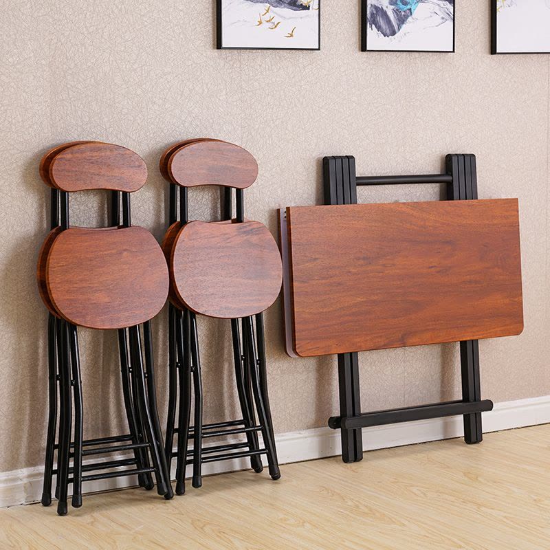 折叠桌餐桌家用小桌子吃饭桌简易小型折叠桌椅便携摆摊桌宿舍方桌定制 白色儿童款 默认尺寸图片