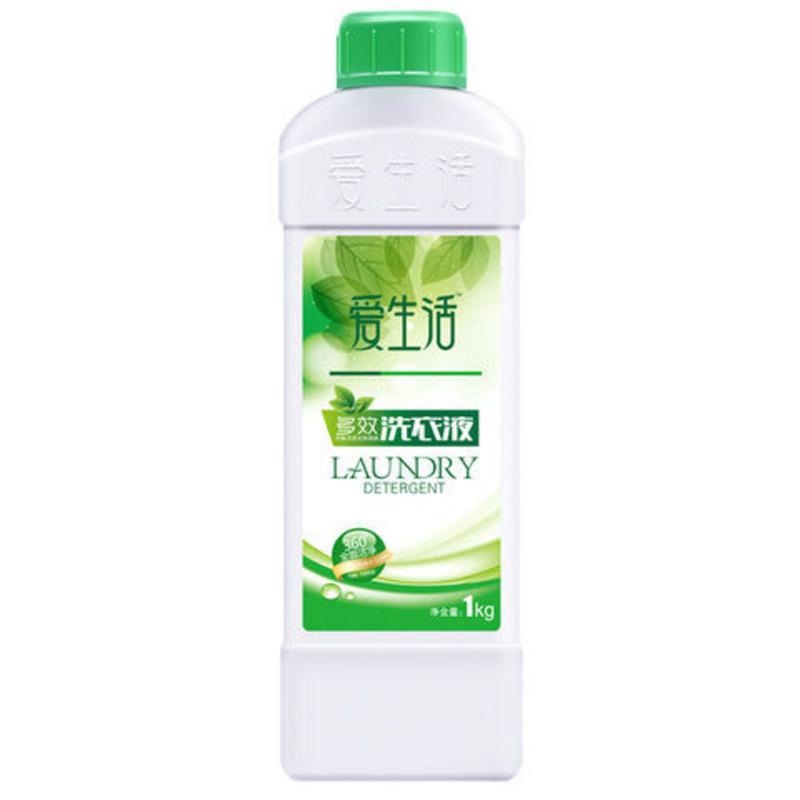 绿叶爱生活多效洗衣液不含磷去渍深层清洁2kg 4斤家庭装浓缩 [2瓶]多