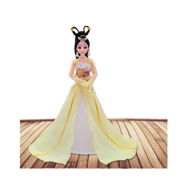 开心美猴王 Happy Monkey 变形类玩具gz1 中国古装芭芘比换装娃娃套装大礼盒民族古代仙女公主衣 服饰裙子包冰公主12关节娃娃 8大礼品黄色金雀公主 价格