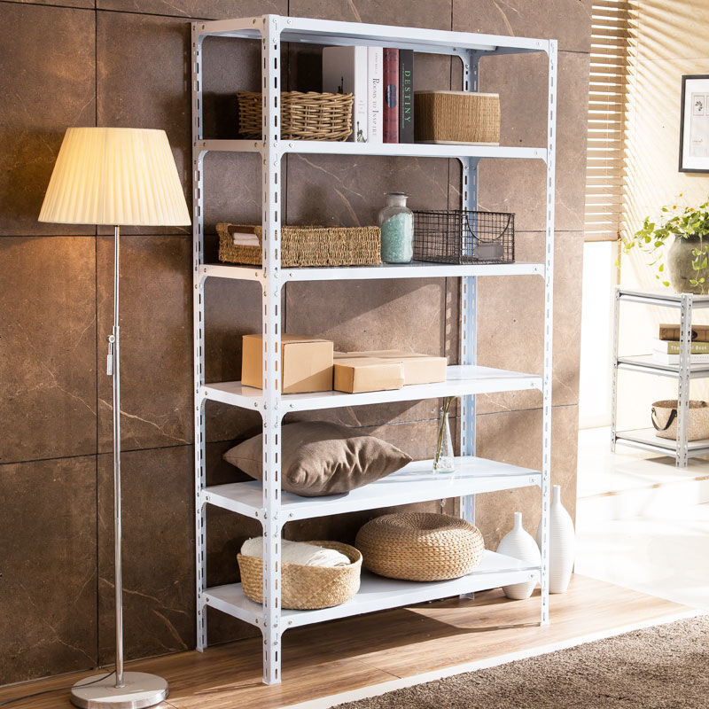 角钢货架多层置物架储物架家用自由组合收纳架展示架超市货架架子 高200cm六层 加厚长120cm宽50