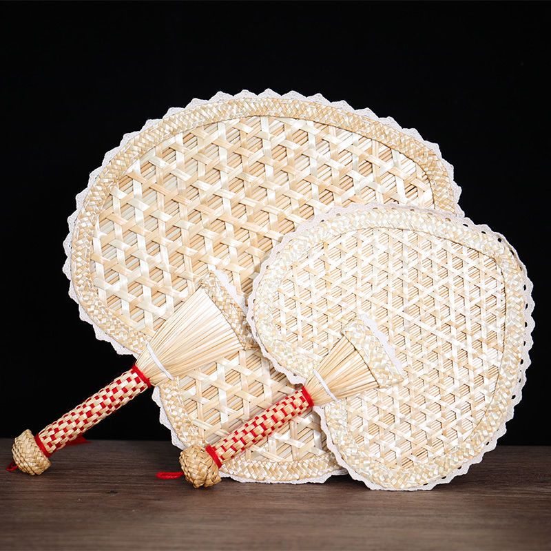 手工草编夏季小麦秸扇手摇扇宝宝婴儿纳凉驱蚊扇家用老式大蒲扇子