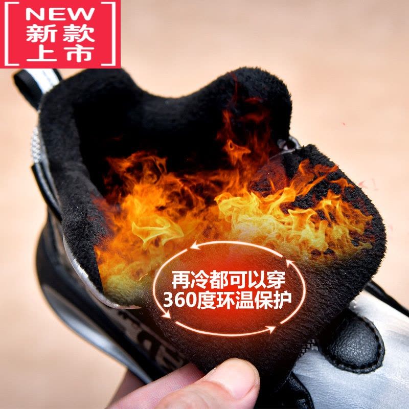 可莉允男童棉鞋2022秋冬季新款大儿童运动童鞋加绒加厚雪地靴潮二棉鞋冬图片