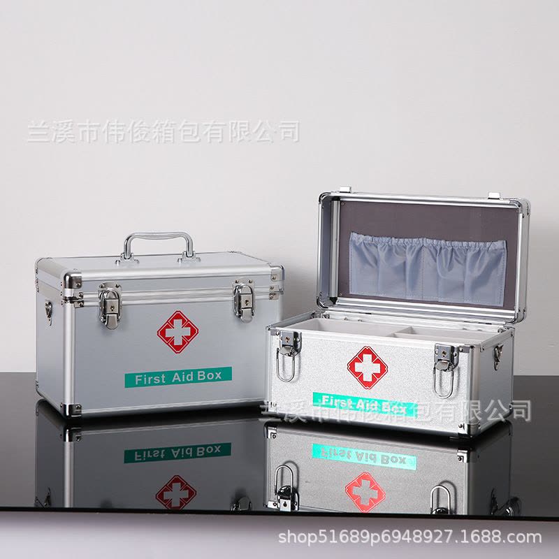 迪帛芸 16寸医药箱手提铝合金药品收纳整理箱铝制药箱图片