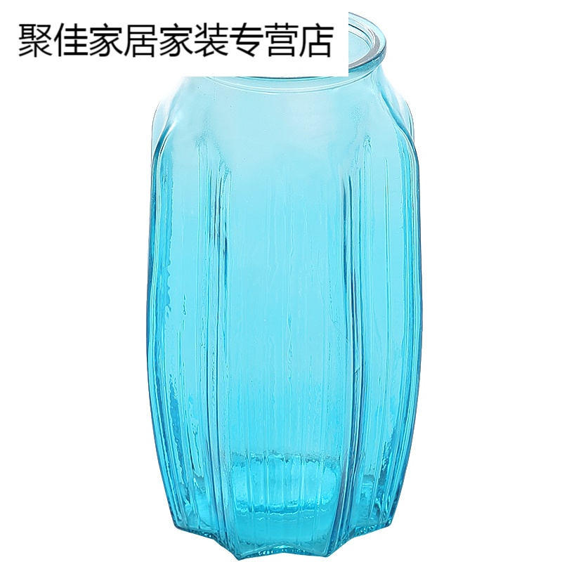 家柏饰(CORATED)欧式简约玻璃花瓶富贵竹水培容器客厅创意干花插花摆件透明大花盆高清大图