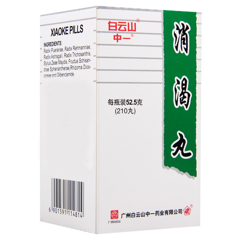 白云山 消渴丸 52.5g*210丸*1瓶/盒