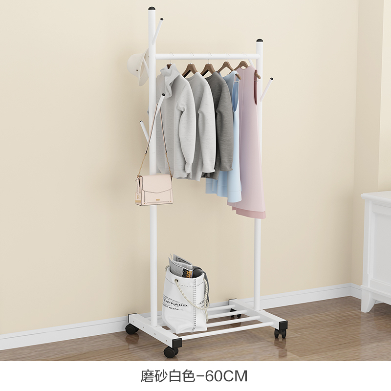 汐岩衣帽架双杆立式少女落地挂衣架包包架子家用卧室衣帽间放衣服高清大图