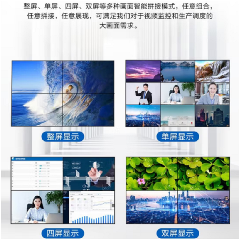 京东方液晶拼接屏65英寸3.5mm拼缝会议办公展厅广告监控指挥中心酒吧电视墙电子大屏幕 BVW65-B53R(单位:台)高清大图