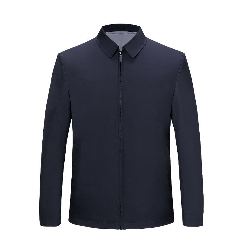 免费试穿 可拆卸内胆 春秋季高档羽绒棉服可加厚棉衣中年冬款大码棉服中老年男士加厚夹克外套大码爸爸装翻领图片