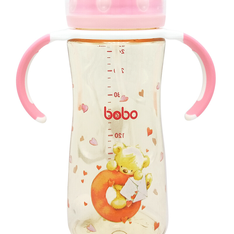 乐儿宝(bobo)PPSU宽口径奶瓶260毫升(红色)12个月以上