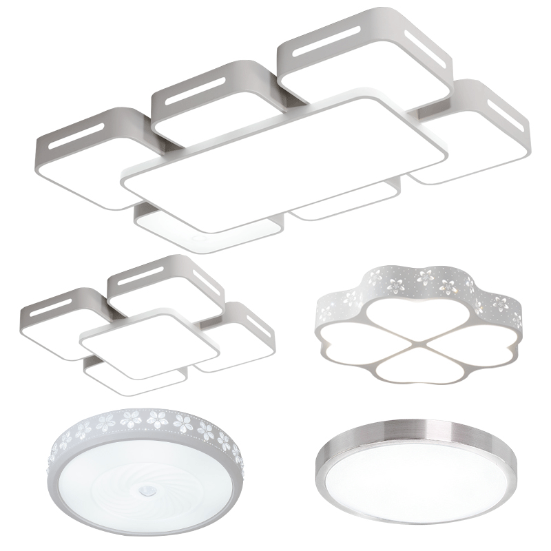 Grevol品拓LED吸顶灯客厅灯简约现代吸顶灯亚克力长方形客厅卧室灯餐厅灯家用组合灯具套餐高清大图