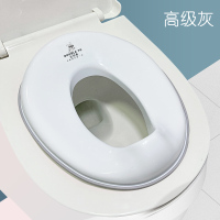 儿童马桶圈宝宝大号马桶坐便器厕所家用男女小孩便盆婴儿马桶垫盖 高级灰[送挂钩]
