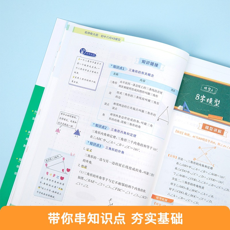 [数学王炸套装]几何48模型+几何辅助线+函数 初中通用 [正版]2024初中几何48模型数学题解中考辅助线函数中考热搜