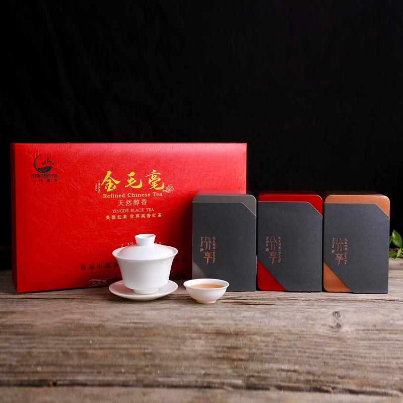 一分耕耘英红九号英德特产红茶礼盒包装 金毛毫特惠高档送礼180g英红九号英德特产红茶有机红茶正宗英红九号 【2盒】金毛豪360g