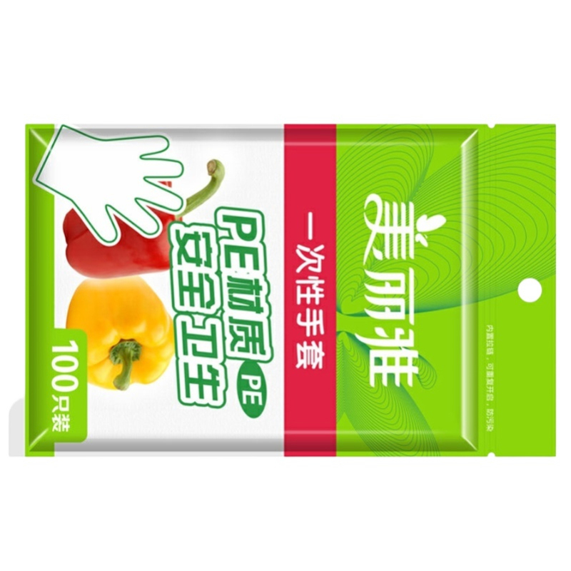 美丽雅 HC060159 一次性手套100只入 PE材质