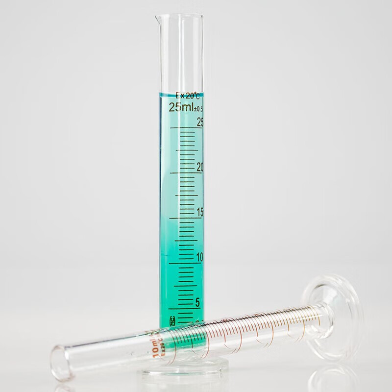 海斯迪克 HKQS-159 玻璃量筒 刻度量筒 高透明度实验室器具 50ml(10个)