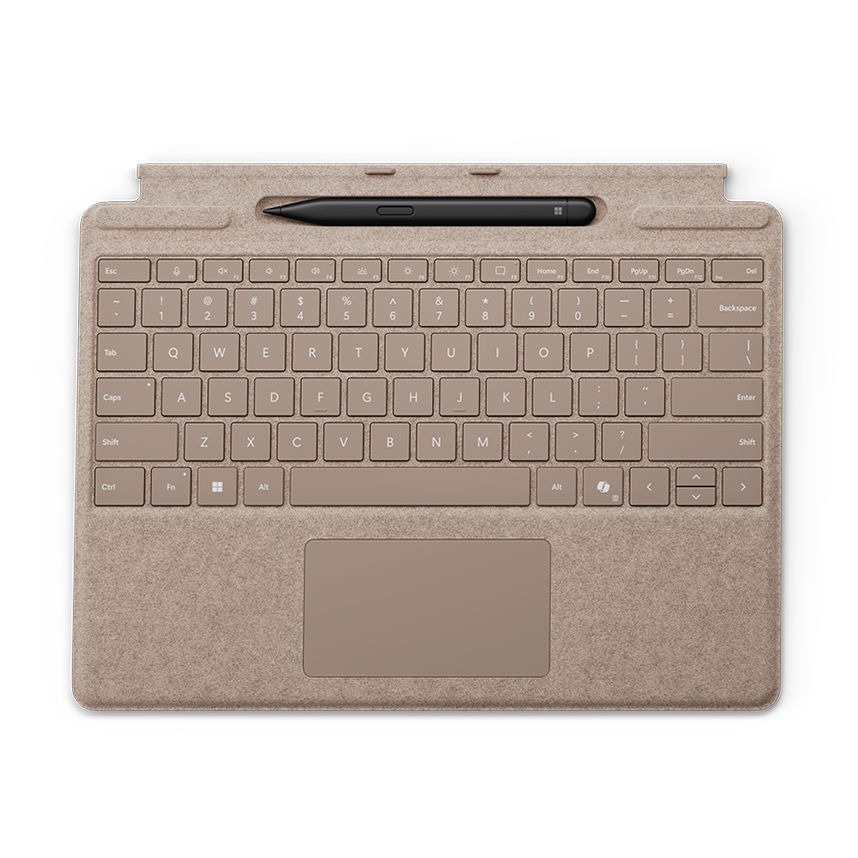 微软 Surface Pro11 沙漫金 键盘盖+超薄触控笔2 适用Pro11/Pro10/Pro9/Pro8/ProX