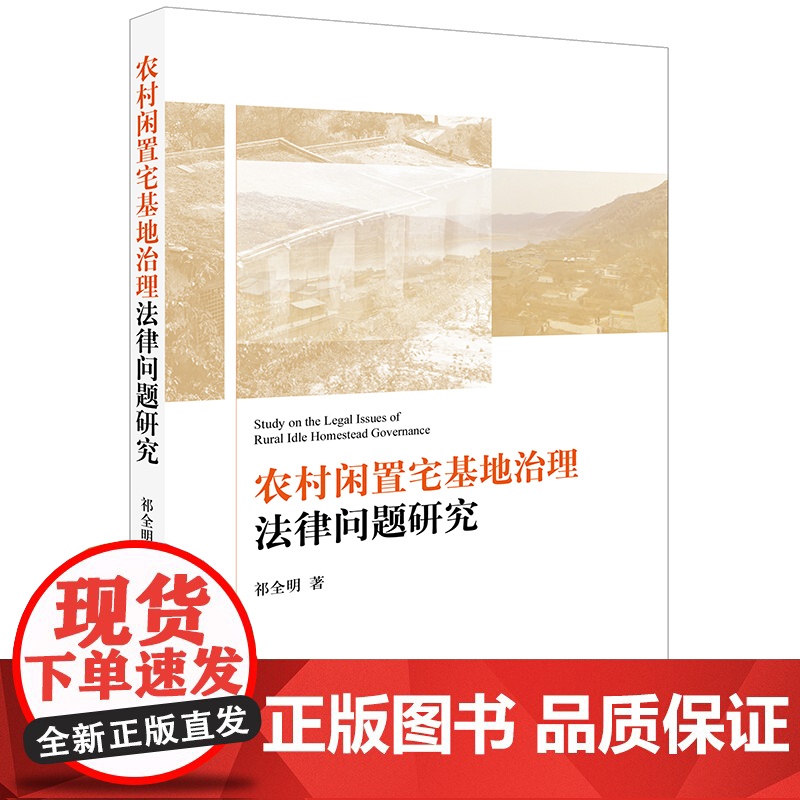D正版 农村闲置宅基地治理法律问题研究 祁全明著 法律出版社高清大图