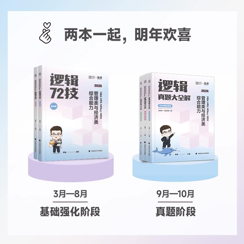 李焕逻辑72技[基础+强化] [正版]2024考研李焕逻辑72技+历年真题+800题mba/mpa/mpacc管综199高清大图