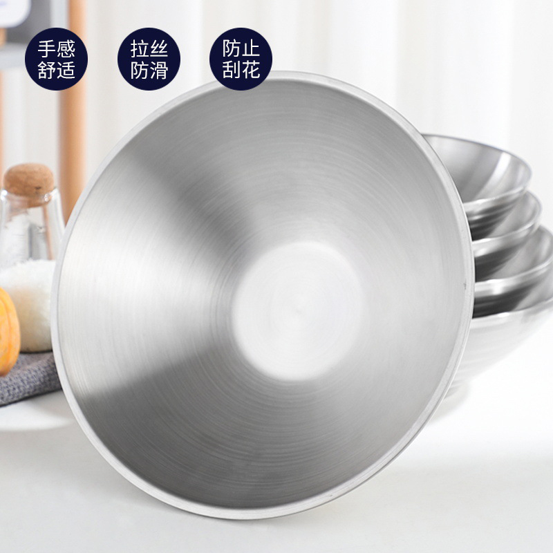 威力达通 304不锈钢拉面碗螺纹碗 22cm 个高清大图