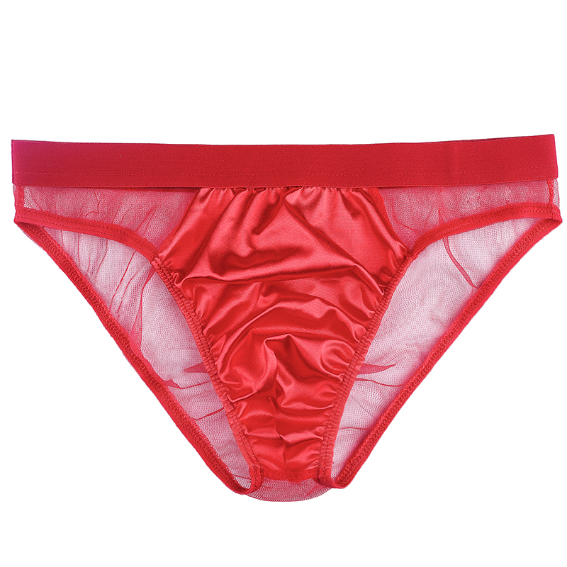 男士性感透明网纱三角裤低腰青年情趣t裤丁字裤男骚超薄透视内裤