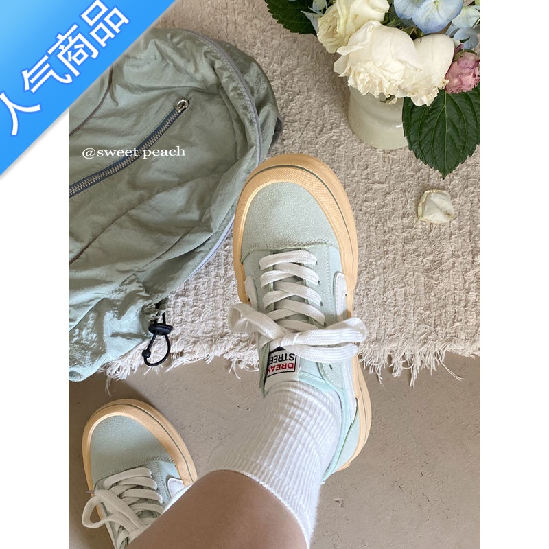 SUNTEK甜桃星球 夏季薄款透气帆布鞋女2023新款鞋子小众板鞋百搭小白鞋高清大图