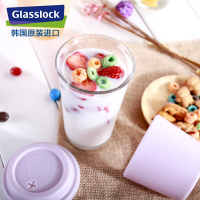三光云彩(GLASSLOCK) 韩国进口钢化耐热玻璃水杯泡茶杯 紫色 RC106-1 500mL