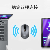 联想(Lenovo)Howard充电版无线蓝牙鼠标双模鼠标 办公笔记本电脑台式机家用商务便携通用人体工学