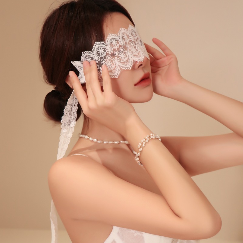 长夜漫漫情趣内衣女性感蕾丝镂空眼罩系带情趣配饰一件4018高清大图