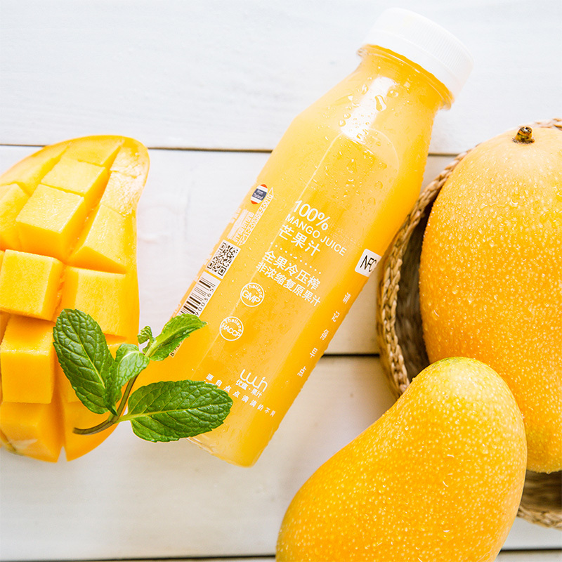 果汁优蕴uwin非浓缩还原100芒果汁泰国原装进口nfc果汁饮料300ml瓶装