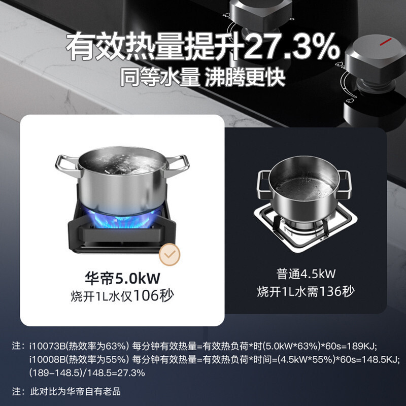 华帝艺术家灶具5.0KW火力燃气灶液化气大火力单灶具双眼灶厨房家用嵌入式钢化玻璃离子熄火保护头JZY-i10073B