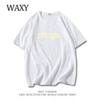 WAXY短袖T恤女学生宽松圆领套头上衣服休闲慵懒风打底衫薄款女装