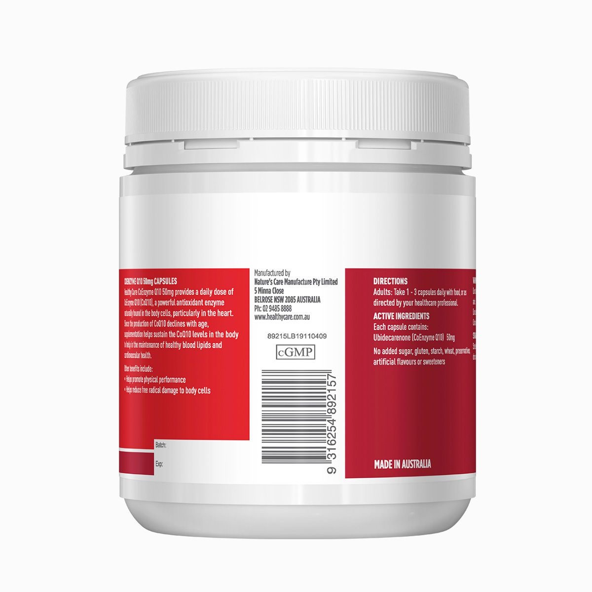 HealthyCare澳世康辅酶Q10胶囊200粒/瓶装大包装 澳洲原装进口 心脏保护护血管 中老年营养保健高清大图