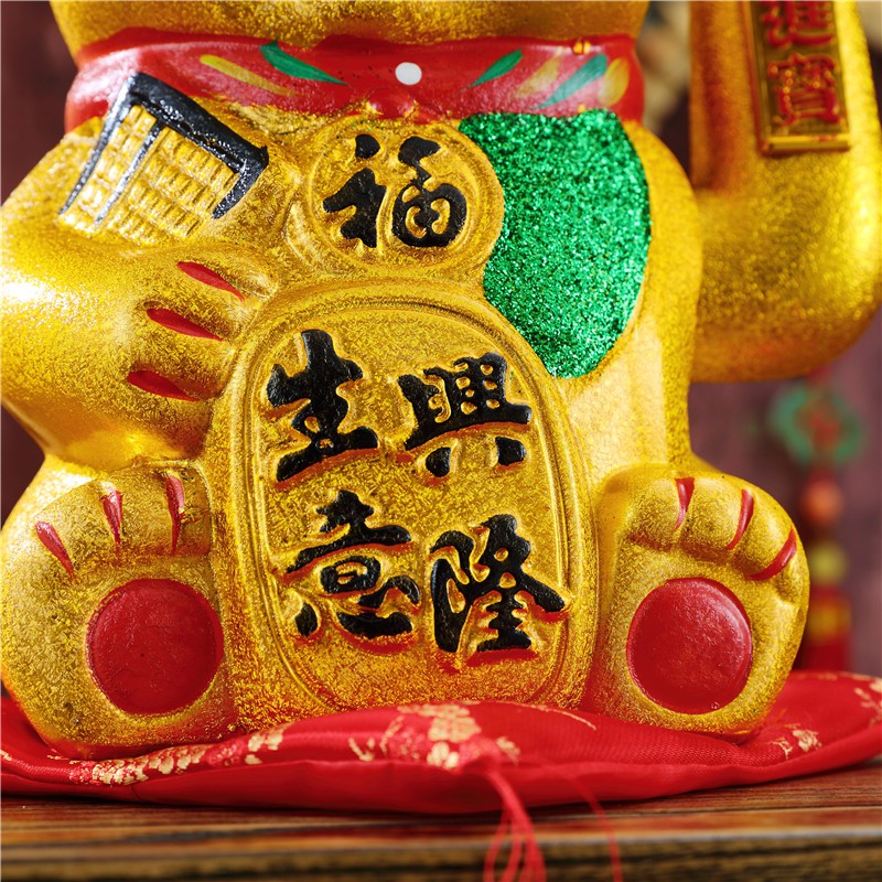 猫摆件店铺开业电动摇手笑脸猫进宝陶瓷猫发财猫创意礼品 三维工匠 9寸生意笑脸[单用]送二猫高清大图