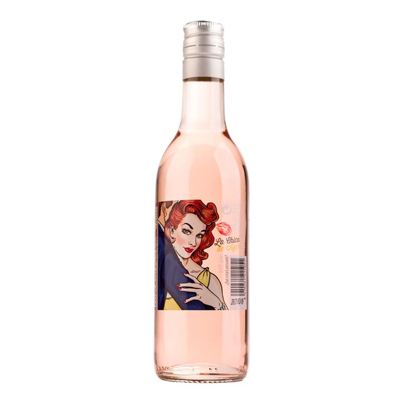 西班牙原瓶进口红酒 爱之湾(ANDIMAR)时尚女孩微甜桃红葡萄酒187ml单支装
