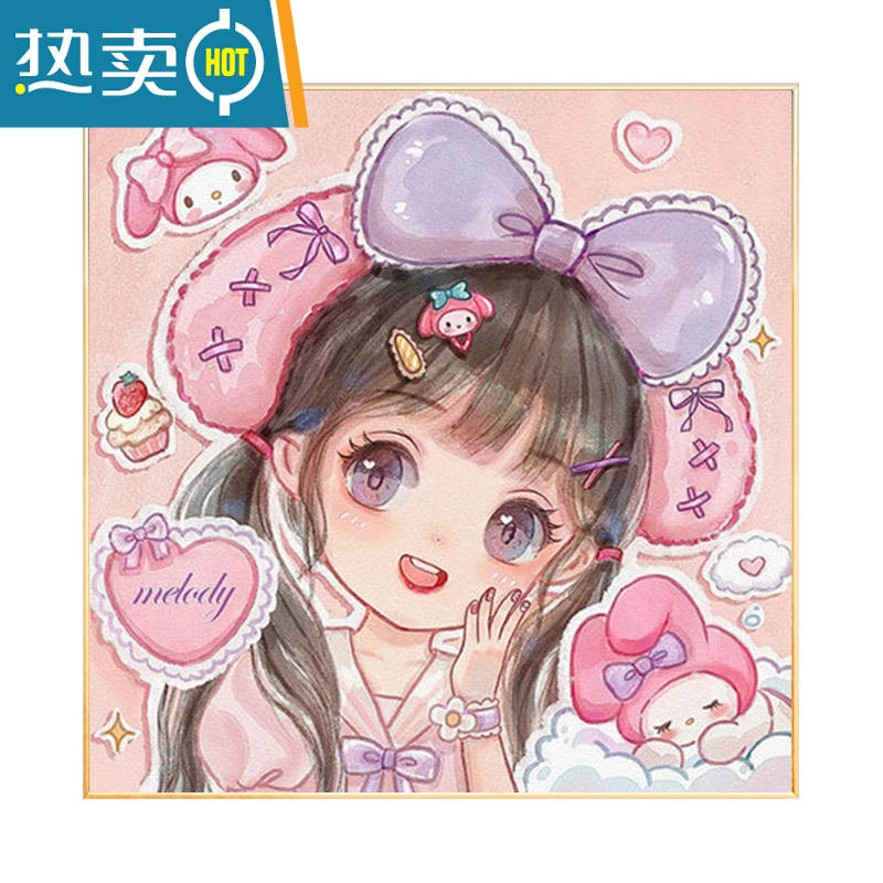敬平数字油画diy手工填充油彩画简单涂色涂鸦人物动漫儿童填色装饰画装饰画高清大图