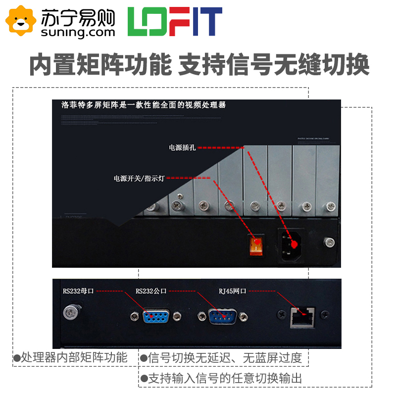 洛菲特（LOFIT） LFT-F15 HDMI接口矩阵主机 出高清数字图像处理器 网络监控视频服务器 32进32