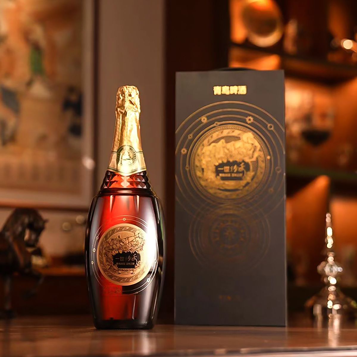 青岛啤酒百年之旅一世传奇23.9度1.5L*1箱啤