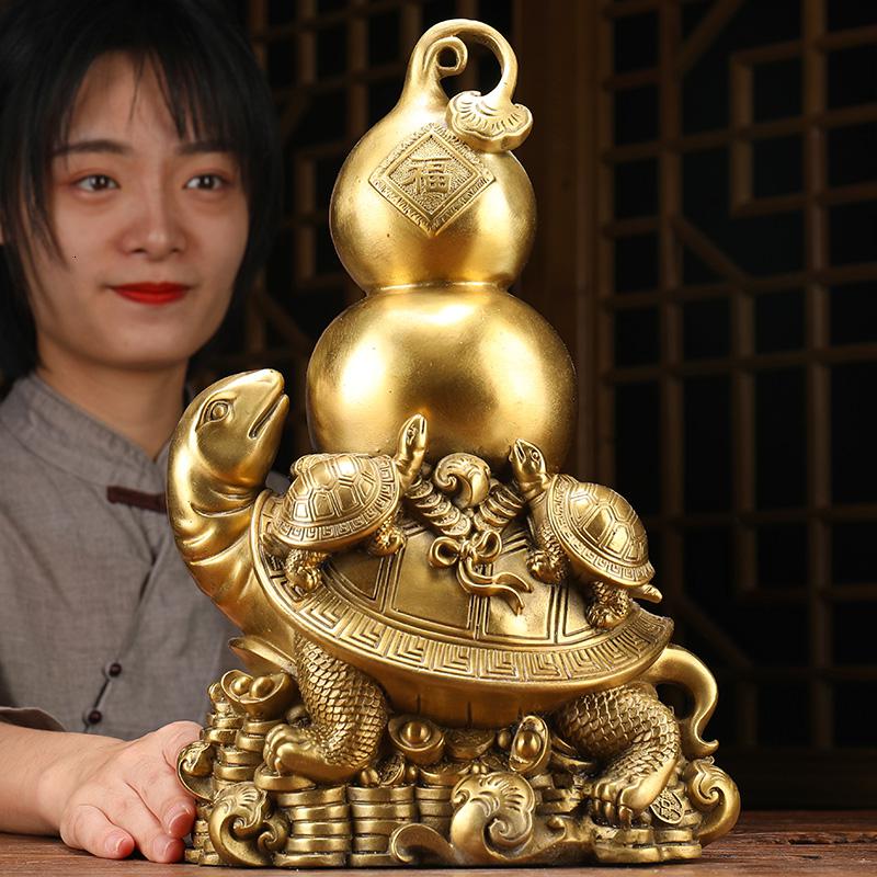 美帮汇大号铜龙龟摆件龙头龟赑屃霸下八卦金钱龟玄关装饰高清大图